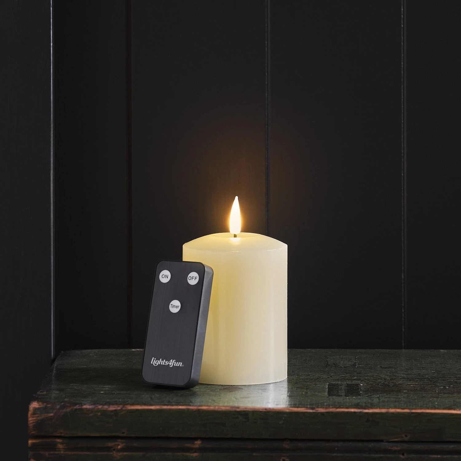 Bougie Pilier TruGlow® à LED De 10cm Avec Télécommande 2 Bougie Pilier TruGlow® à LED De 10cm Avec Télécommande – Image 2