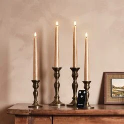 Lot De 4 Chandelles Cuivrées TruGlow®