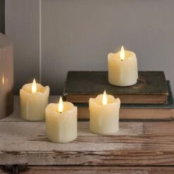 Lot De 4 Bougies Votives Effet Cire Fondue -Boutique De Noël CA24029 lot de 4 bougies votives effet cire fondue 2
