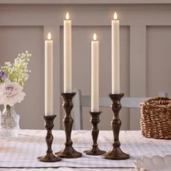 Lot De 4 Chandelles Rechargeables TruGlow® Avec Télécommande -Boutique De Noël CA25005RCH lot de 4 chandelles rechargeables truglow avec telecommande 1