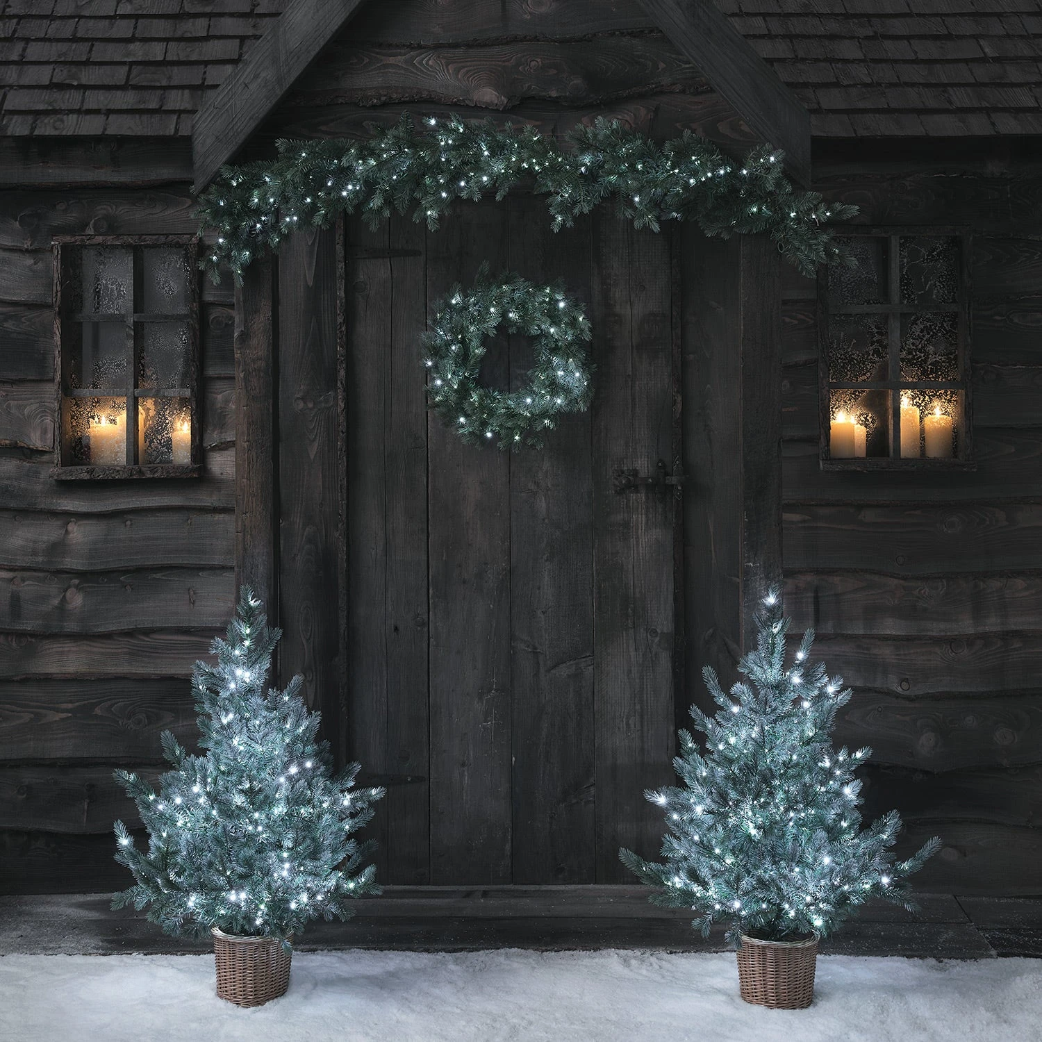 Lot De Décorations De Noël Pré-éclairées Pour Porte D'Éntrée 3 Lot De Décorations De Noël Pré-éclairées Pour Porte D'Éntrée – Image 3