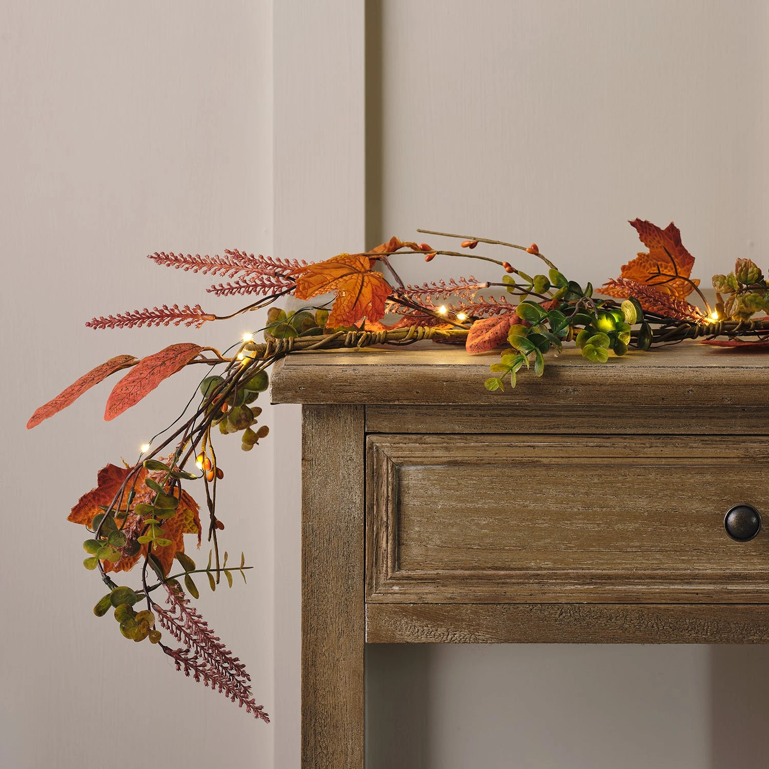 Guirlande De Feuilles D'Érable De 1,5 M Et Micro LED 1 Guirlande De Feuilles D'Érable De 1,5 M Et Micro LED