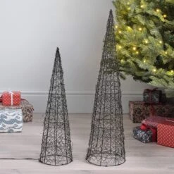Duo De Cônes Lumineux En Fil Métallique De 80 Cm Et 60 Cm 13 Duo De Cônes Lumineux En Fil Métallique De 80 Cm Et 60 Cm -Boutique De Noël D L4F25025EU duo de cones lumineux en fil metallique de 80 cm et 60 cm 2