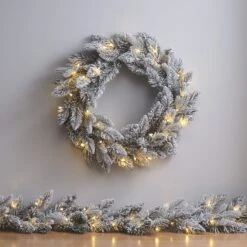 Guirlande De Noël Enneigée De 1,5 M, à LED Blanc Chaud -Boutique De Noël D LL250910 couronne et guirlande de noel enneigee a led blanc chaud 1 e79f657b f0f8 4a86 8e30 53b6170222ac