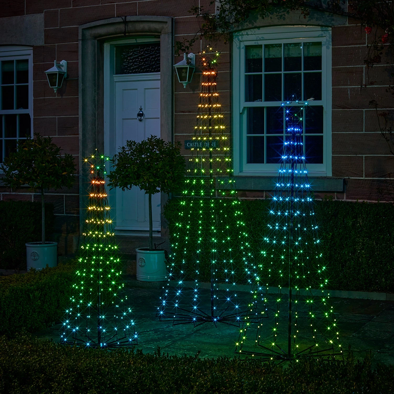 Lot De 3 Sapins De Noël Cônes Lumineux D’Extérieur Avec Fonction Changement De Couleur 11 Lot De 3 Sapins De Noël Cônes Lumineux D’Extérieur Avec Fonction Changement De Couleur – Image 11