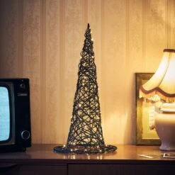 Chapeau De Sorcière à LED De 50 Cm En Rotin