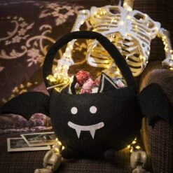 Panier Chauve-souris D'Halloween En Feutre -Boutique De Noël HA24041 panier chauve souris dhalloween en feutre 2