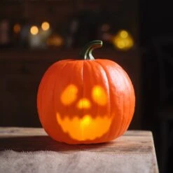 Lot De 2 Citrouilles Animées D’Halloween à Effets Sonores & Visuels -Boutique De Noël HA25001 citrouille animee d halloween a effet sonore et visuel 3