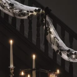 Guirlande Pré-éclairée Feuillage Noir D’Halloween -Boutique De Noël HA25012 guirlande pre eclairee feuillage noir d halloween 6