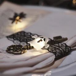 Guirlande Micro LED à Fantômes Et Araignées -Boutique De Noël HA25015 guirlande micro led a fantomes et araignees