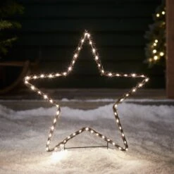 Silhouette Étoile Lumineuse Pour L'Extérieur
