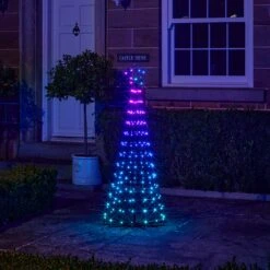 Sapin De Noël Cône Lumineux D’Extérieur De 1,5 M à Fonction Changement De Couleur 32 Sapin De Noël Cône Lumineux D’Extérieur De 1,5 M à Fonction Changement De Couleur -Boutique De Noël L4F24020EU sapin de noel cone lumineux d exterieur de 1 5 m a 205 led multicolores 11