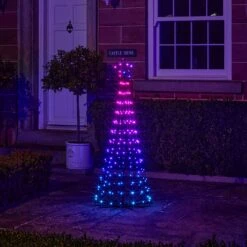 Sapin De Noël Cône Lumineux D’Extérieur De 1,5 M à Fonction Changement De Couleur 33 Sapin De Noël Cône Lumineux D’Extérieur De 1,5 M à Fonction Changement De Couleur -Boutique De Noël L4F24020EU sapin de noel cone lumineux d exterieur de 1 5 m a 205 led multicolores 12