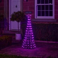Sapin De Noël Cône Lumineux D’Extérieur De 1,5 M à Fonction Changement De Couleur 30 Sapin De Noël Cône Lumineux D’Extérieur De 1,5 M à Fonction Changement De Couleur -Boutique De Noël L4F24020EU sapin de noel cone lumineux d exterieur de 1 5 m a 205 led multicolores 9