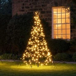 Sapin De Noël D’Extérieur Fairybell De 1,5 M à 240 LED Blanc Chaud