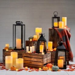 Malvern Lanterne De Jardin 25 Malvern Lanterne De Jardin -Boutique De Noël LA17002 Black Battery Candle Lantern Autumn Halloween Crates P6