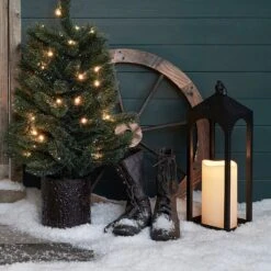 Lanterne De Terrasse Noire 9 Lanterne De Terrasse Noire -Boutique De Noël LA18006 lanterne de terrasse noire