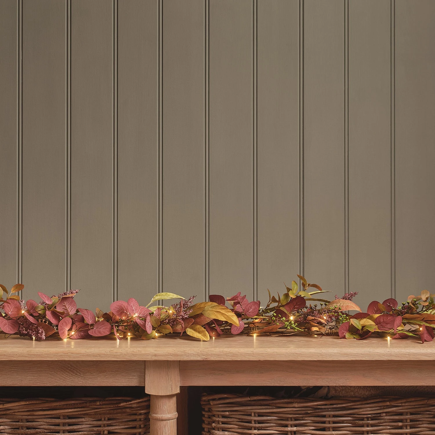 Lot De Couronne & Guirlande Automne-Hiver Pré-éclairées 11 Lot De Couronne & Guirlande Automne-Hiver Pré-éclairées – Image 11