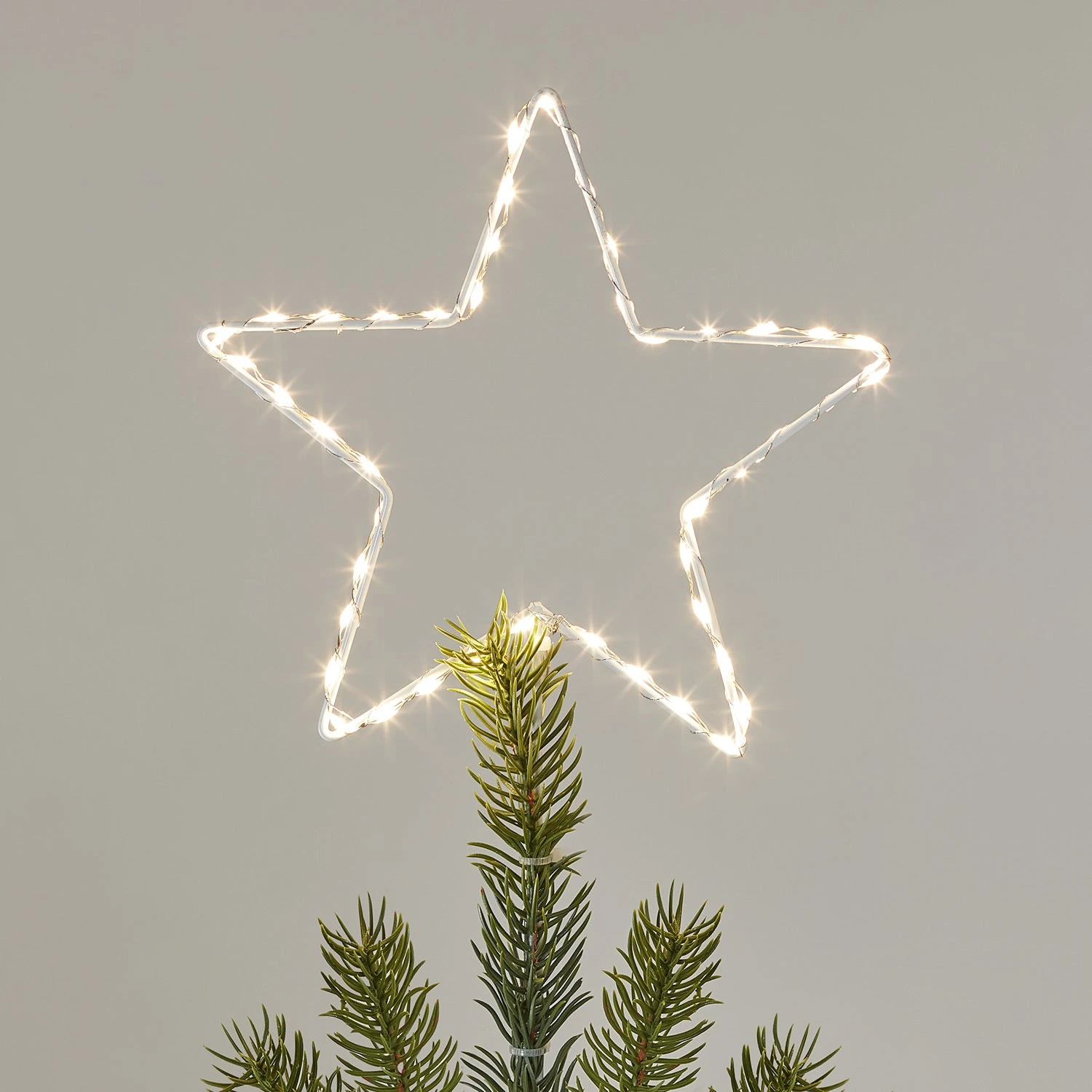 Cimier Sapin De Noël Étoile Avec Micro LED Blanc Chaud 1 Cimier Sapin De Noël Étoile Avec Micro LED Blanc Chaud