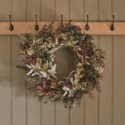 Couronne Automne Hiver Pré-éclairée De 60 Cm -Boutique De Noël LL WR23001 couronne automne hiver pre eclairee de 60 cm 5 1