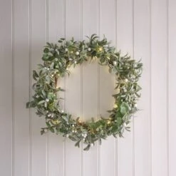 Lot De Couronne Et Guirlande De Noël Pré-éclairée En Gui Et Eucalyptus 6 Lot De Couronne Et Guirlande De Noël Pré-éclairée En Gui Et Eucalyptus -Boutique De Noël LL WR24012 couronne de noel pre eclairee de 60 cm en gui et eucalyptus 1 6b3c8c03 0d4c 4489 a830 116d111d1b14