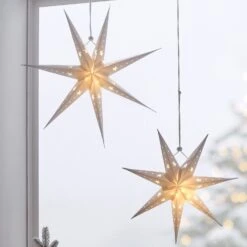 3 Étoiles De Noël En Papier à Micro LED 9 3 Étoiles De Noël En Papier à Micro LED -Boutique De Noël LL22055 etoiles de noel en papier a micro led