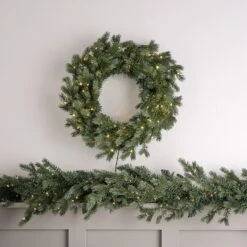 Couronne De Noël Pré-éclairée De 50 Cm à LED Bicolores -Boutique De Noël LL24044 couronne de noel pre eclairee de 50 cm a led bicolores 16