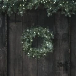 Couronne De Noël Pré-éclairée De 50 Cm à LED Bicolores -Boutique De Noël LL24044 couronne de noel pre eclairee de 50 cm a led bicolores 5