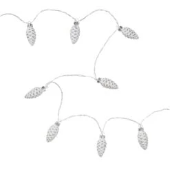 Guirlande Lumineuse 10 LED Pommes De Pin En Verre -Boutique De Noël LL25015OFF