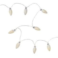 Guirlande Lumineuse 10 LED Pommes De Pin En Verre -Boutique De Noël LL25015ON