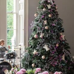 Guirlande Lumineuse Core Connect 10m 100 LED Rose Câble Transparent Raccordable -Boutique De Noël ML100PC Pink LED Connectable Christmas Fairy Lights On Tree P3