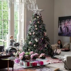 Guirlande Lumineuse Core Connect 10m 100 LED Rose Câble Transparent Raccordable -Boutique De Noël ML100PC Pink LED Connectable Christmas Fairy Lights On Tree P4