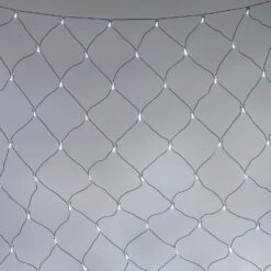 Filet Lumineux Core Connect 2m X 2m 140 LED Blanche Câble Vert Raccordable 12 Filet Lumineux Core Connect 2m X 2m 140 LED Blanche Câble Vert Raccordable -Boutique De Noël ML140WG White LED Net Light P6