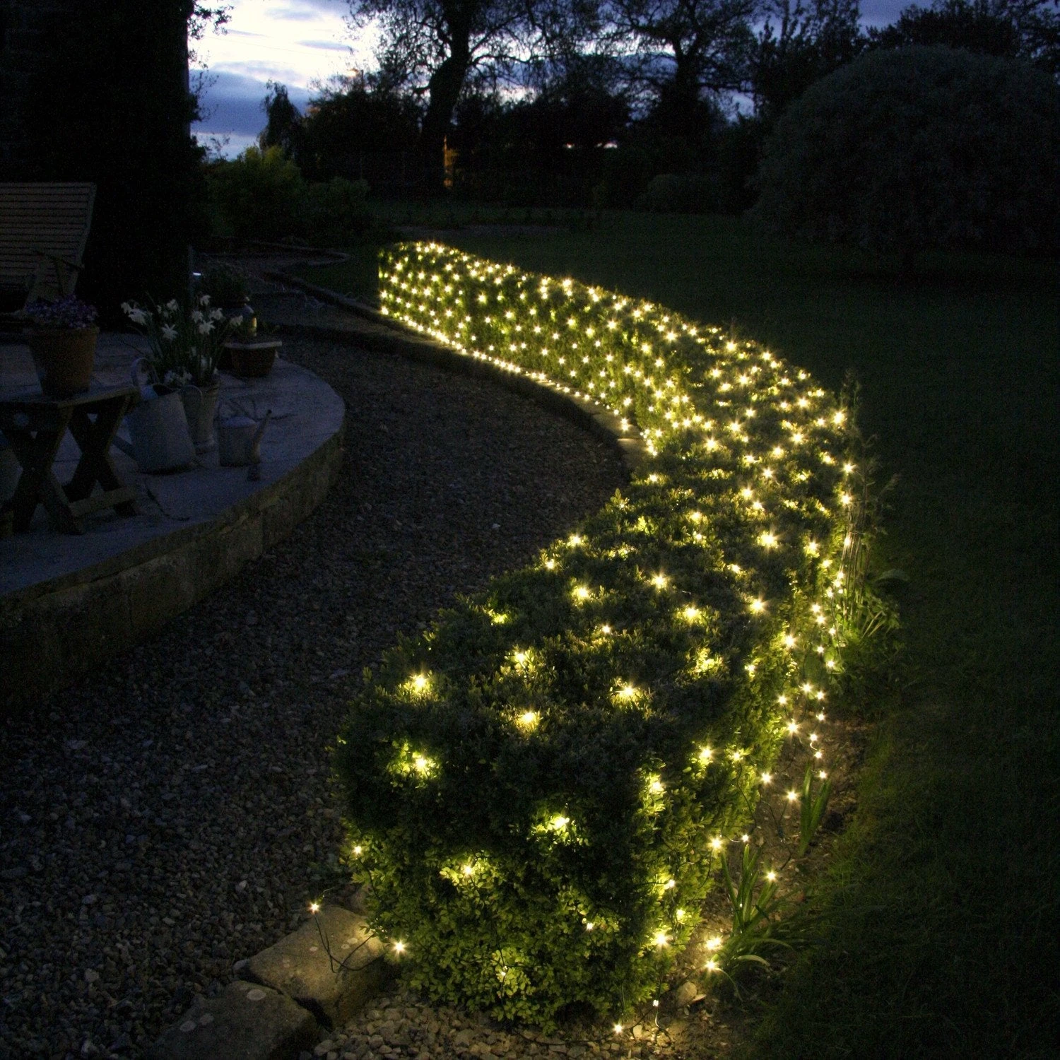 Filet Lumineux Core Connect 10m X 2m 700 LED Blanc Chaud Câble Vert Raccordable 1 Filet Lumineux Core Connect 10m X 2m 700 LED Blanc Chaud Câble Vert Raccordable
