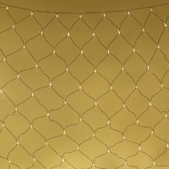 Filet Lumineux Core Connect 2m X 2m 140 LED Blanc Chaud Câble Vert Raccordable 12 Filet Lumineux Core Connect 2m X 2m 140 LED Blanc Chaud Câble Vert Raccordable -Boutique De Noël ML140YWG Warm White LED Net Light P5