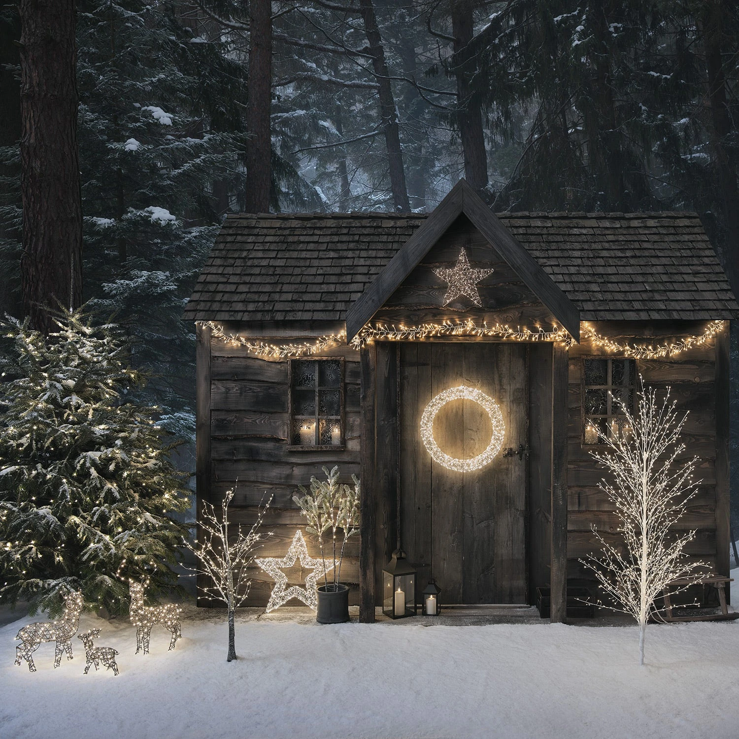 Couronne Lumineuse 3D Argentée à LED Blanc Chaud 2 Couronne Lumineuse 3D Argentée à LED Blanc Chaud – Image 2