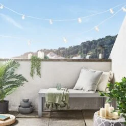 Guirlande Guinguette Pro Connect 10m 20 LED Blanc Chaud Câble Blanc Raccordable Ampoules Transparentes -Boutique De Noël PR10 2YWWC Guirlande guinguette pro connect blanc chaud cable blanc sur balcon avec fontaine et bougies 9371a6f8 94be 443e 87e4 4fa3defcbe22