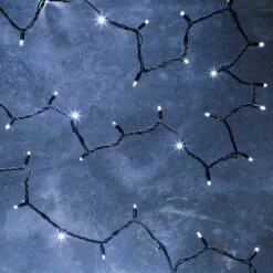 Guirlande Lumineuse Pro Connect 50m 500 LED Blanche Câble Noir Raccordable -Boutique De Noël PR50WB Guirlande Lumineuse Exterieure 50 LED Blanche Cable Noir Serie Pro