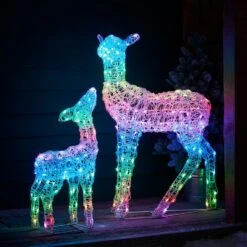 Duo Biche Et Faon De Noël Lumineux Connectés Twinkly -Boutique De Noël TWXX2304EU biche et faon de noel lumineux connecte twinkly 2