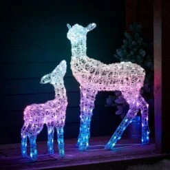 Duo Biche Et Faon De Noël Lumineux Connectés Twinkly -Boutique De Noël TWXX2304EU biche et faon de noel lumineux connecte twinkly 5