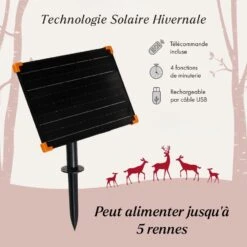 Faon Solaire De Noël à LED Bicolore Studley En Rotin 60 Cm 12 Faon Solaire De Noël à LED Bicolore Studley En Rotin 60 Cm -Boutique De Noël TechnologieSolaireHivernale 2