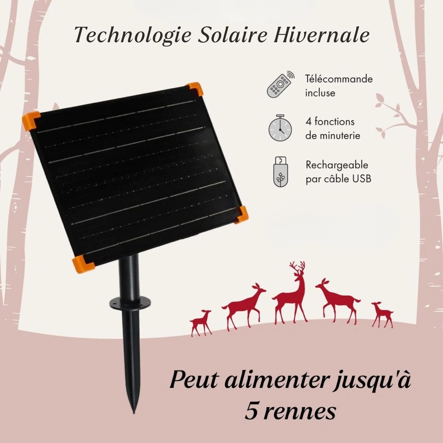 Cerf De Noël Solaire à LED Bicolore Studley En Rotin 1,15 M 4 Cerf De Noël Solaire à LED Bicolore Studley En Rotin 1,15 M – Image 4