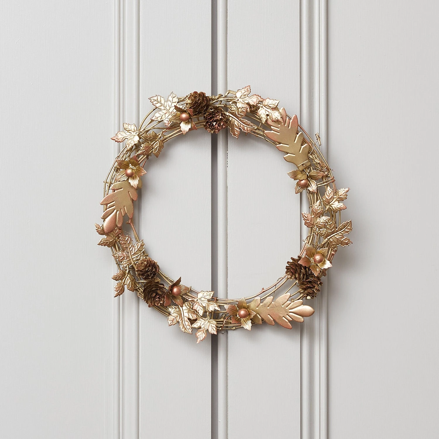 Couronne De Feuilles Dorées De 33 Cm 3 Couronne De Feuilles Dorées De 33 Cm – Image 3