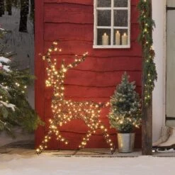 Cerf De Noël Solaire à LED Bicolore Studley En Rotin 1,15 M 18 Cerf De Noël Solaire à LED Bicolore Studley En Rotin 1,15 M -Boutique De Noël XX25005 cerf lumineux studley a led bicolore de 1 15 m 9