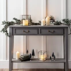 Lot De 4 Bougies Piliers TruGlow® Ivoire De 15 Cm à LED -Boutique De Noël bougies piliers truglow ivoire