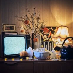 Décoration D'Halloween Arbre Lumineux De 70 Cm -Boutique De Noël deco fete d halloween soiree frayeur