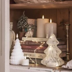 Sapin De Noël Lumineux En Verre -Boutique De Noël deco lumineuse d etagere pour noel