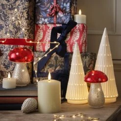 Lot De 2 Sapins Lumineux En Céramique à LED Blanc Chaud 8 Lot De 2 Sapins Lumineux En Céramique à LED Blanc Chaud -Boutique De Noël sapins en ceramique en deco dinterieur